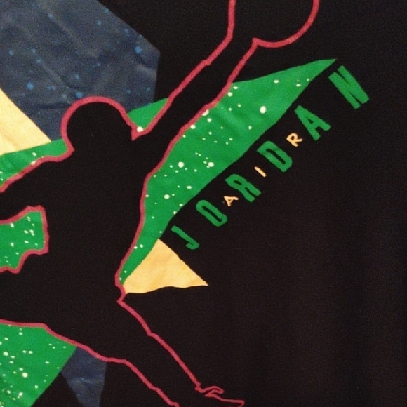 Jordan Kids Black Tee with Colorful Graphic - Picture 4 of 5